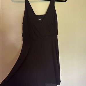 Express Black Sleeveless V-Neck Mini Sundress